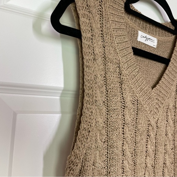 CJLA Emmy Knit Sweater Vest Tank In Taupe Women’s Size Small/Medium - Picture 5 of 6